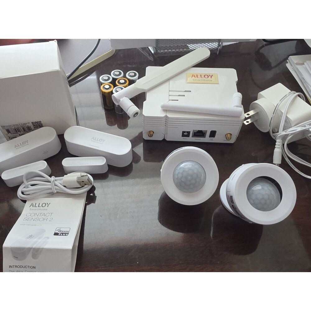 Alloy SmartHome Hub & Sensor Bundle - Z-Wave Plus (Hub, 2x Motion, 2x Door Senso